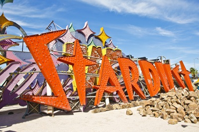 The historic landmark Stardust sign is seen at the Neon Boneyard (part of the Neon Museum), Monday, Oct. 12, 2012. The Neon Museum, a Las Vegas historical institution dedicated to the preservation and celebration of some of the citys most distinctive architectural landmarks, will officially open its doors to the public on Saturday, Oct. 27, 2012.